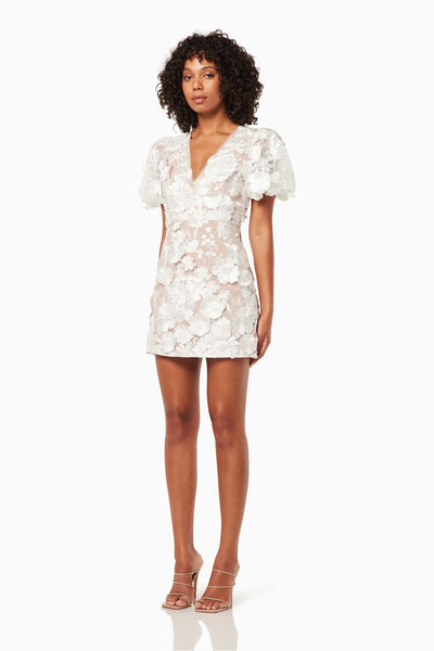Zayla Mini Dress - Ivory/Nude - SHOPJAUS - JAUS
