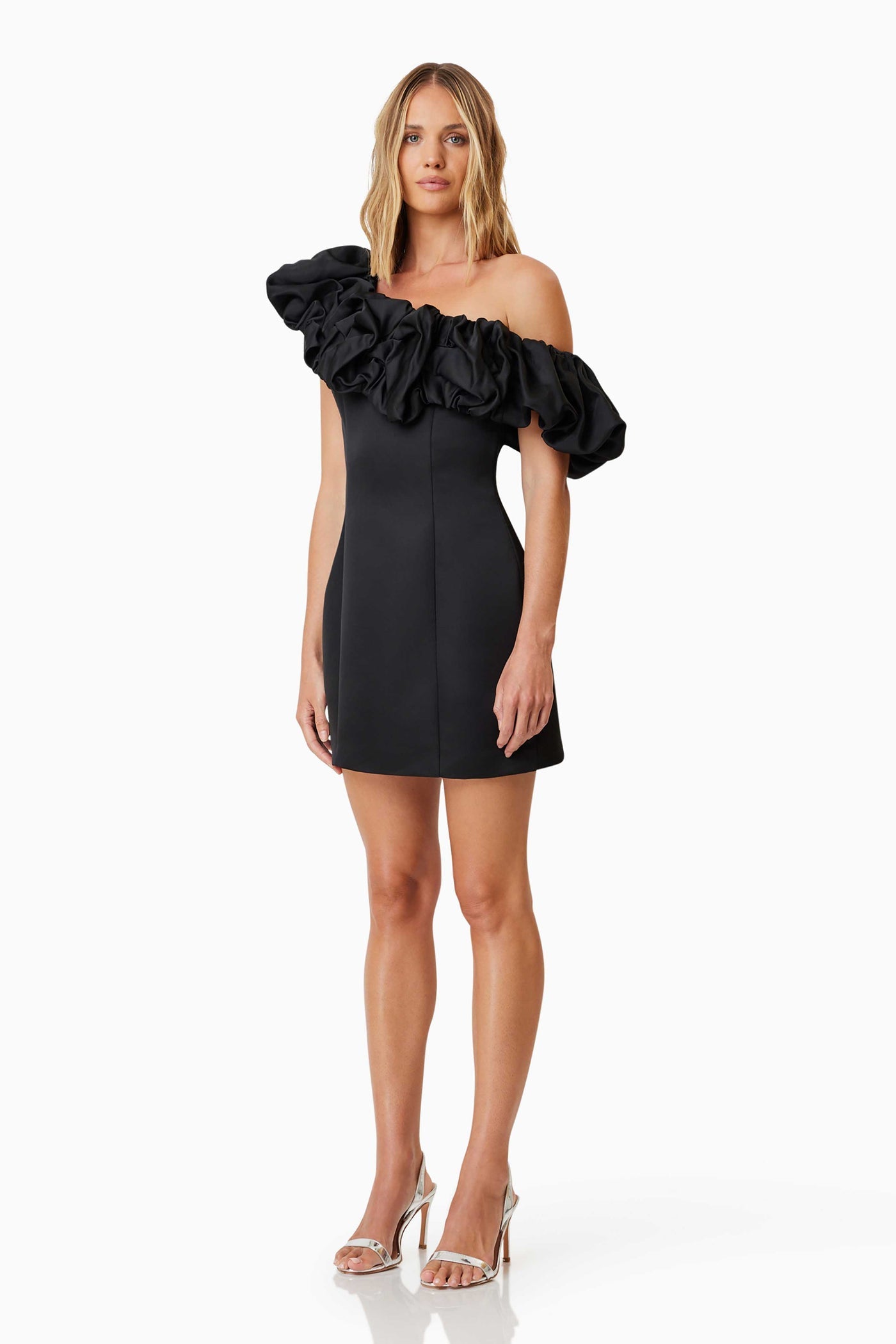 amelie mini dress 'Amelie' Ballerina Pink Stretch Crepe Mini Dress