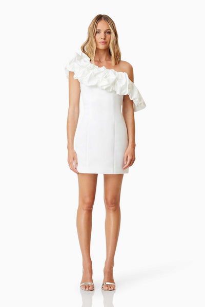 Amelie Mini Party Dress - White - SHOPJAUS - JAUS