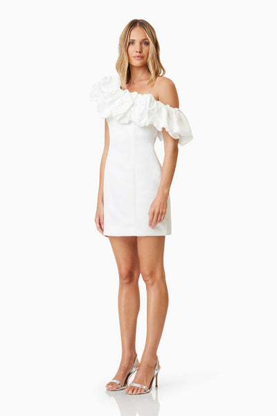 Amelie Mini Party Dress - White - SHOPJAUS - JAUS