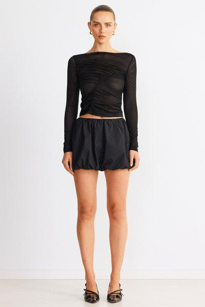 Freja Bubble Skirt - Black - SHOPJAUS - JAUS