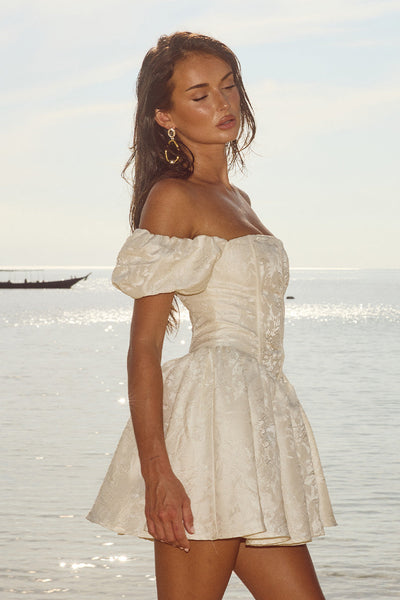 Elodie Mini Dress - Ivory - SHOPJAUS - JAUS