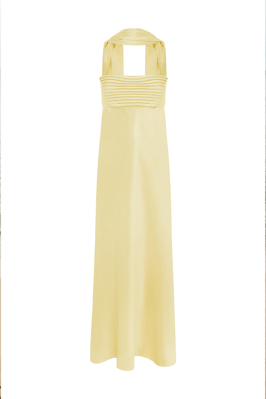 Runaway Lemon Elsa Strapless Scarf Dress Medium