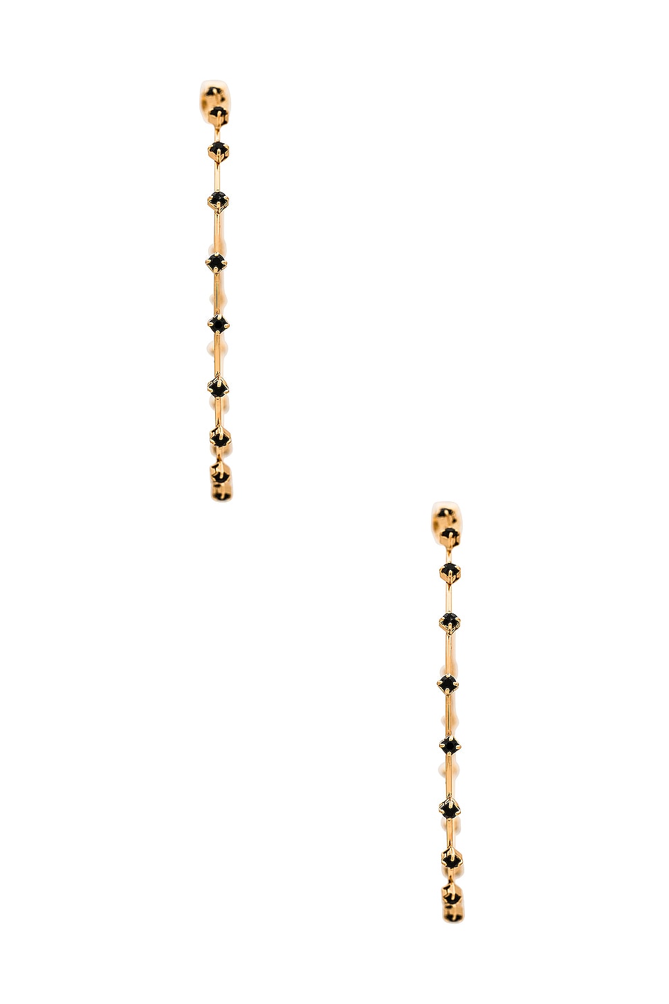 Rhinestone Hoop Earrings - Black - SHOPJAUS - JAUS