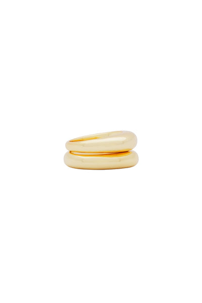 Dome Ring Set - 18k Gold Plated - SHOPJAUS - JAUS