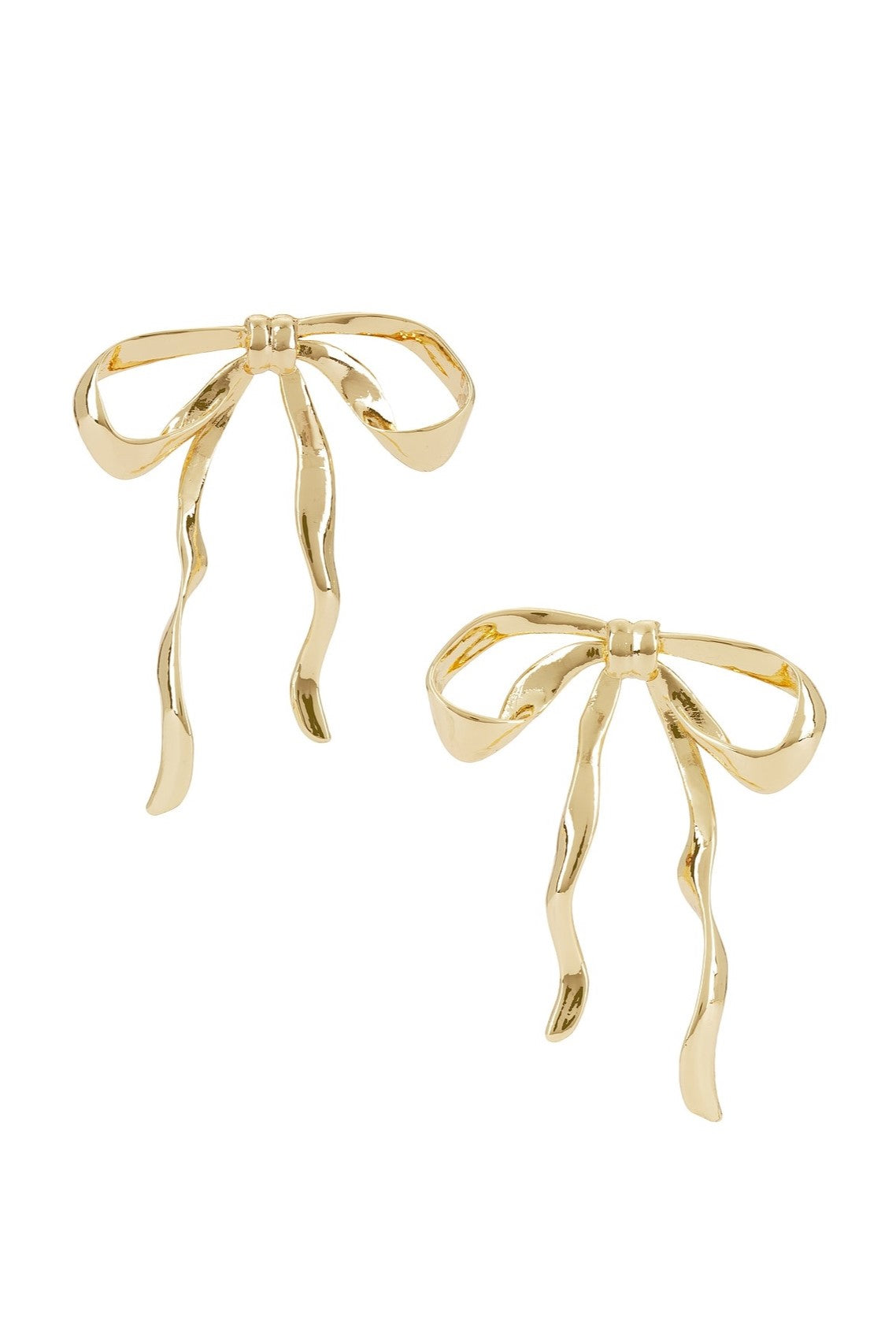 Organic Bow Earrings - 18k Gold Plated - SHOPJAUS - JAUS
