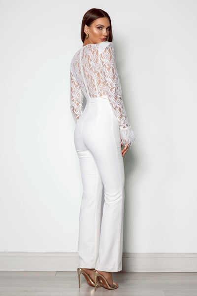 Eli Jumpsuit - White - SHOPJAUS - JAUS