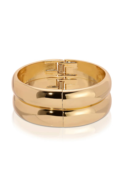 Simple Stack Bangle Set - Gold
