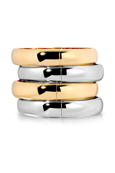 Simple Stack Bangle Set - Gold