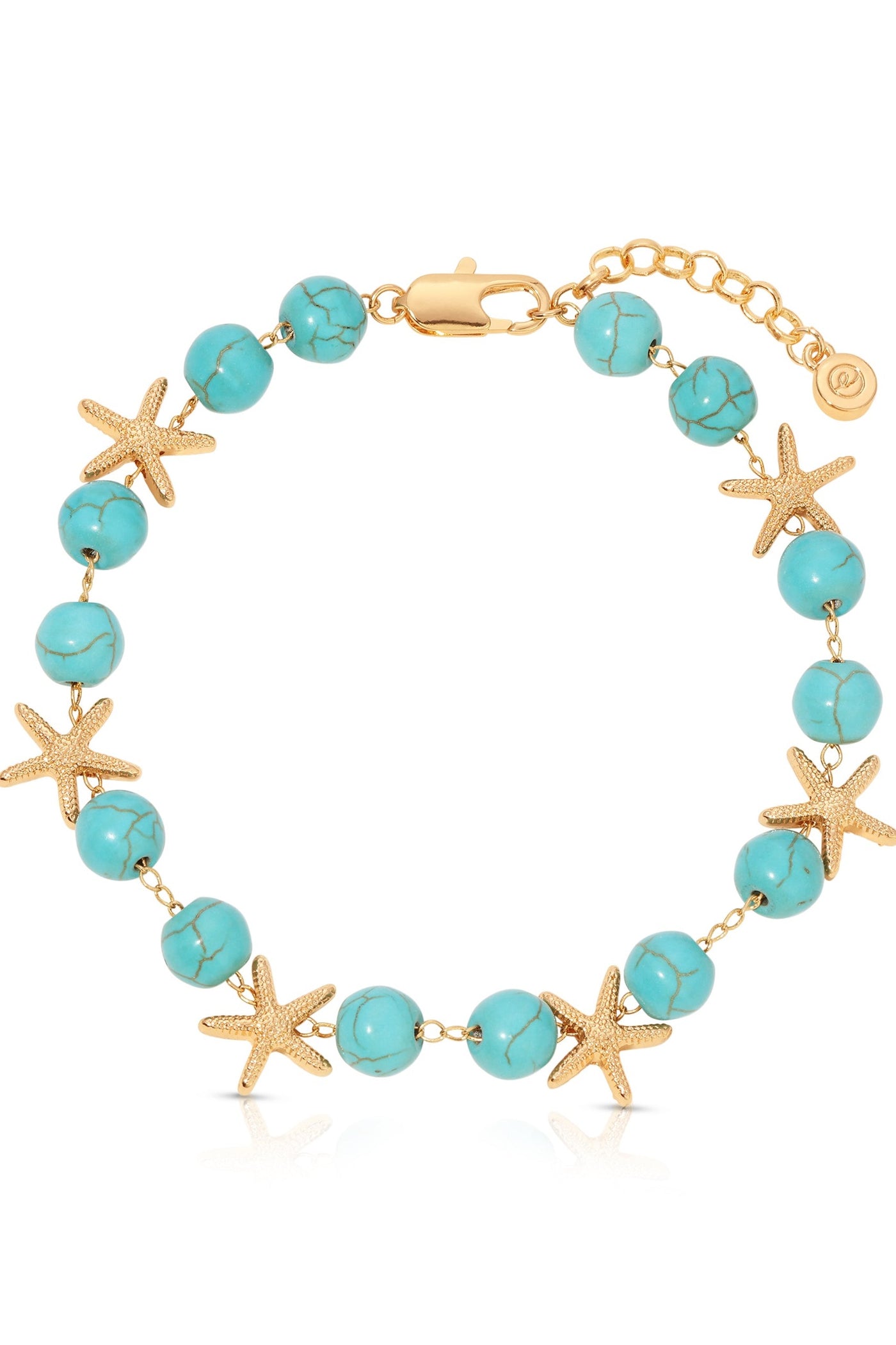 Starfish Beaded Anklet - 18k Gold Plating - SHOPJAUS - JAUS