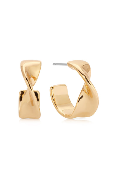 Twist Small Hoop Earrings - SHOPJAUS - JAUS