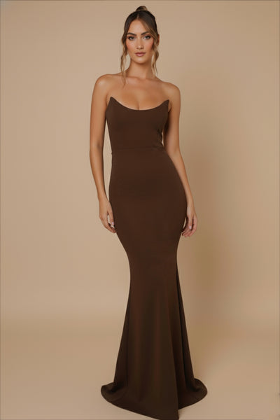 Celine Gown - Chocolate