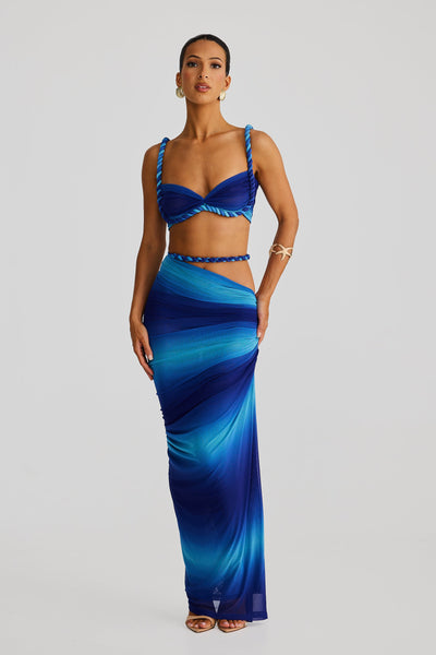 Zenaya Skirt - Blue Ombre - SHOPJAUS - JAUS