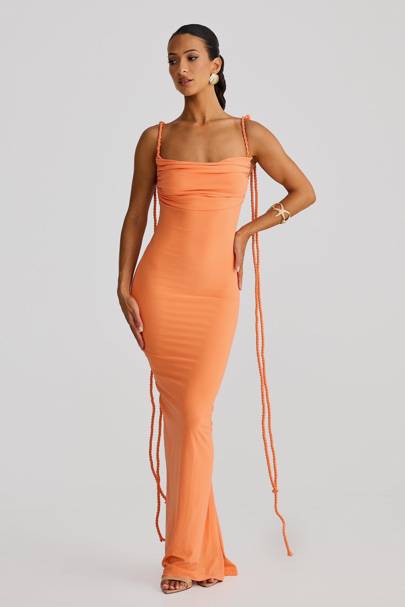 Amora Gown - Papaya - SHOPJAUS - JAUS