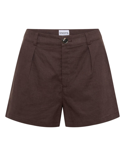 Hale Linen Short - Chocolate - SHOPJAUS - JAUS