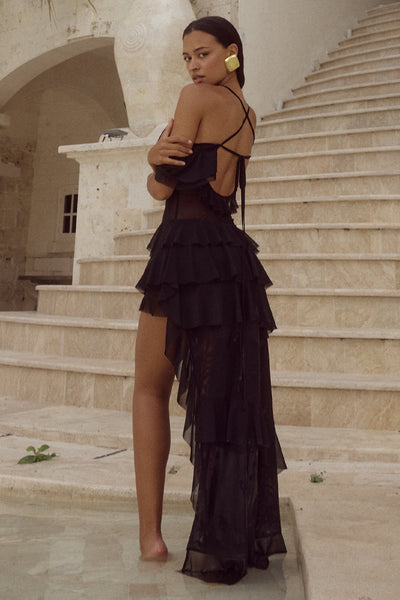 Harrietta Maxi Dress - Black - SHOPJAUS - JAUS