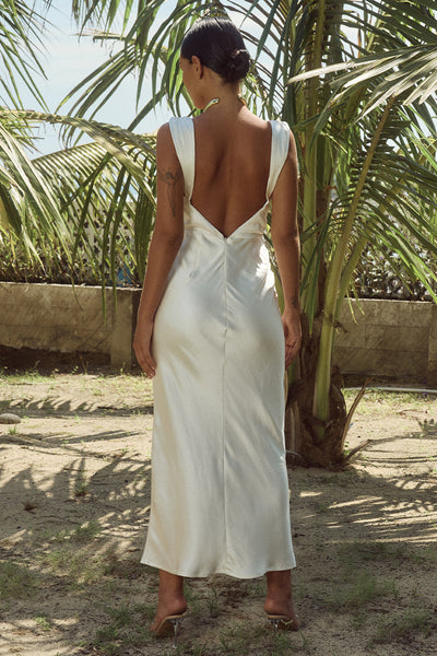 Havanna Midi Dress - Ivory - SHOPJAUS - JAUS