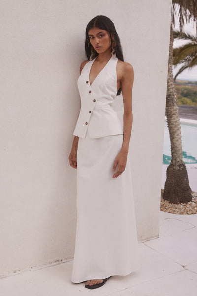 Inara Vest - White - SHOPJAUS - JAUS