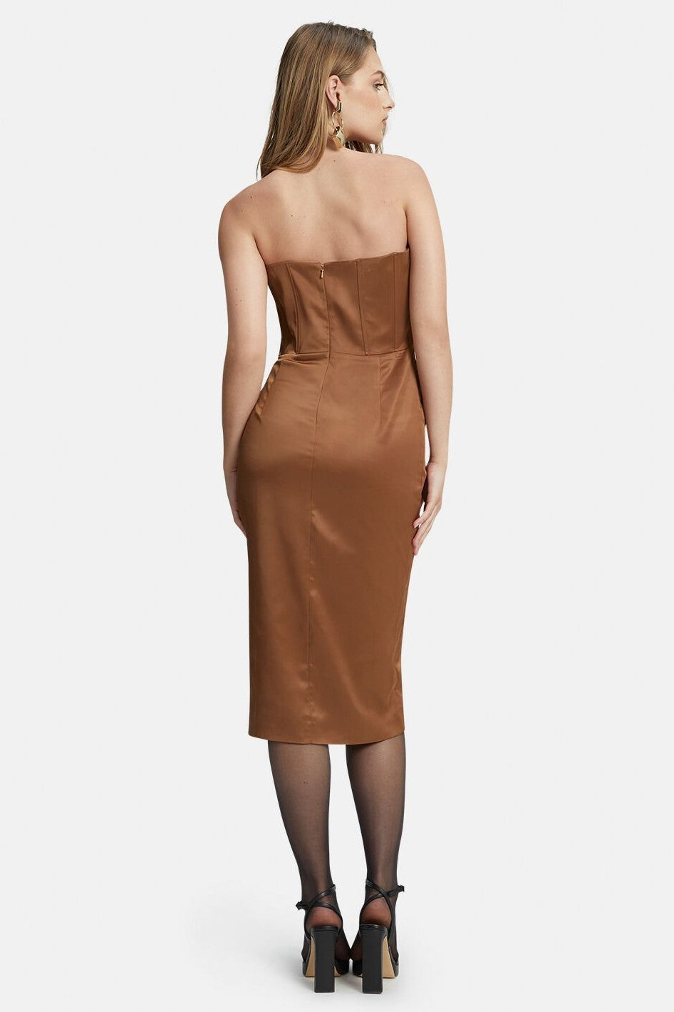 Jamila Corset Dress - Toffee | JAUS