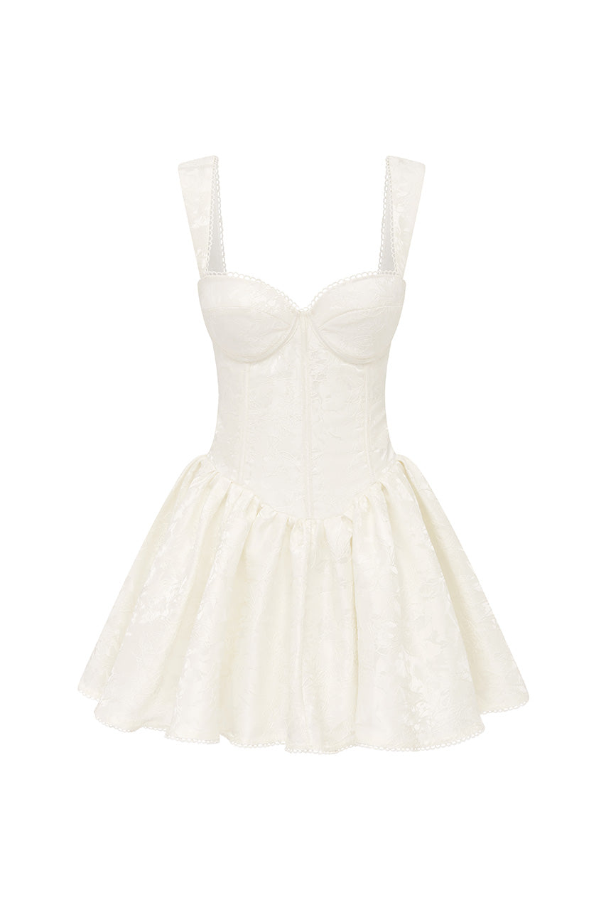Joelle Mini Dress - Ivory - SHOPJAUS - JAUS