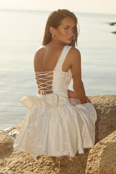 Joelle Mini Dress - Ivory - SHOPJAUS - JAUS