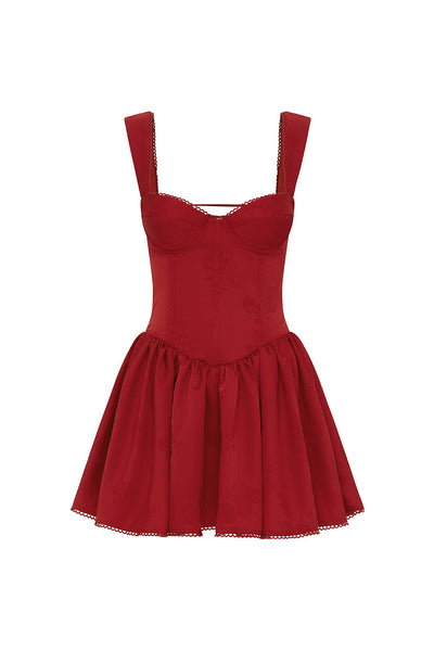 Joelle Mini Dress - Red - SHOPJAUS - JAUS