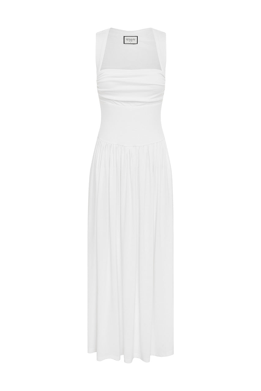 Kimba Maxi Dress - White - SHOPJAUS - JAUS