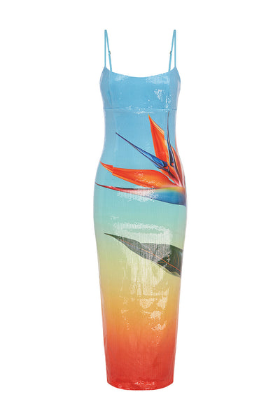 Kyra Midi Dress - Paradise Ombre - SHOPJAUS - JAUS