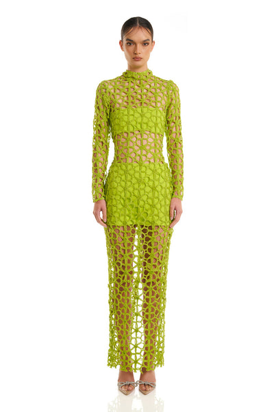 Kallum Dress - Lime - SHOPJAUS - JAUS