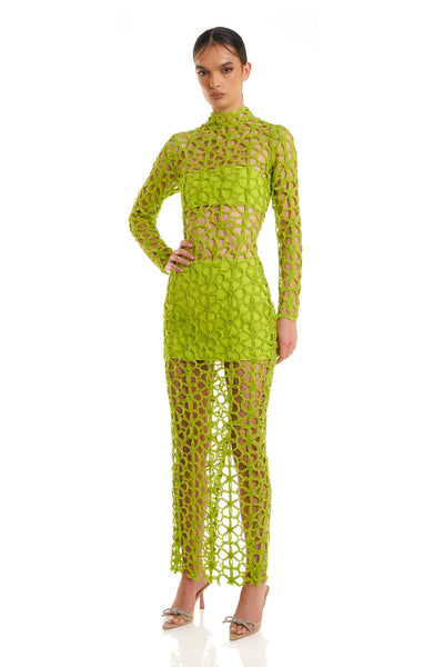 Kallum Dress - Lime - SHOPJAUS - JAUS