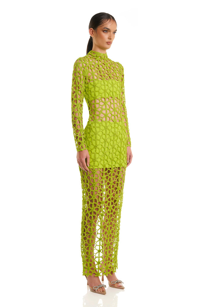 Kallum Dress - Lime - SHOPJAUS - JAUS