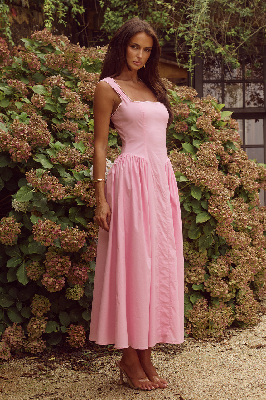 Lani Midi Dress - Pink - SHOPJAUS - JAUS