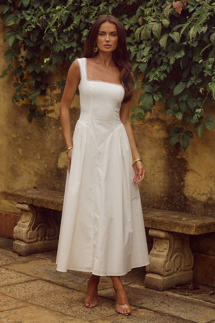 Lani Midi Dress - White | JAUS Lani Midi Dress - White | JAUS