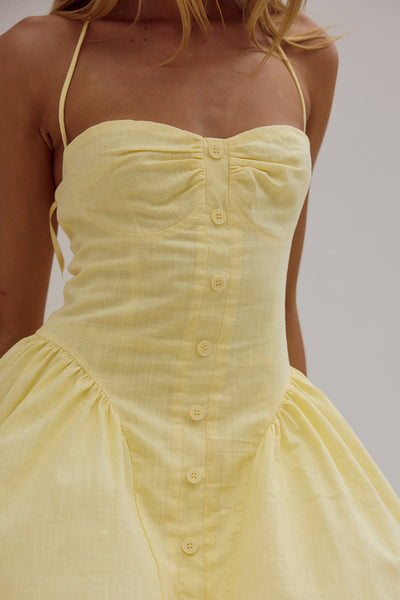 Limoni Mini Dress - Lemon - SHOPJAUS - JAUS