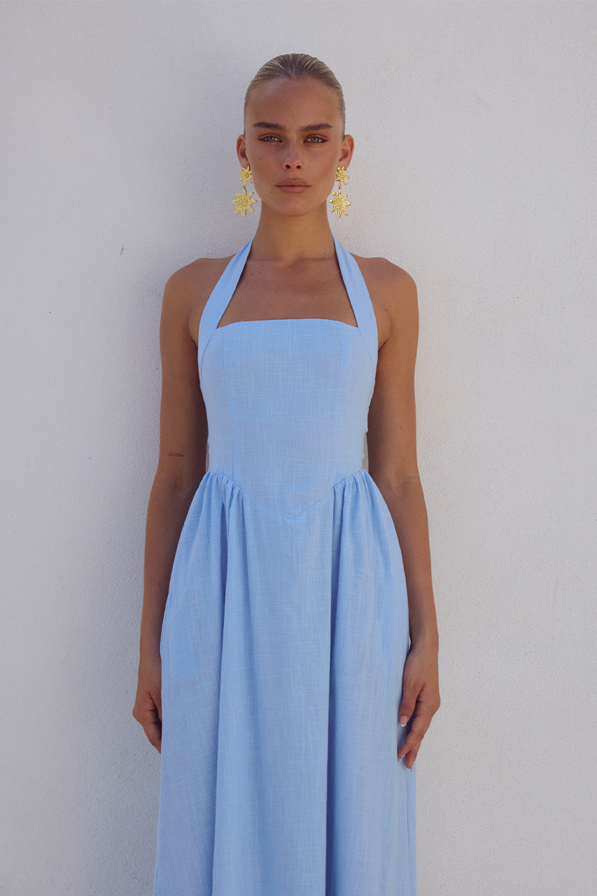 Locklea Midi Dress - Ice blue - SHOPJAUS - JAUS
