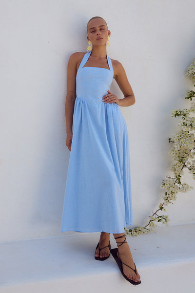 Locklea Midi Dress - Ice blue - SHOPJAUS - JAUS