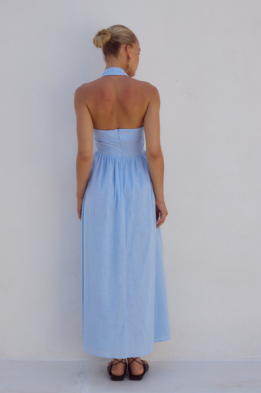blue dress for baby girl Lock Midi Dress - Ice Blue
