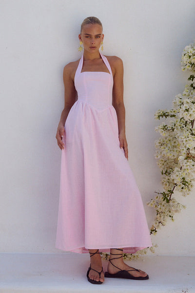 Locklea Midi Dress - Pink - SHOPJAUS - JAUS