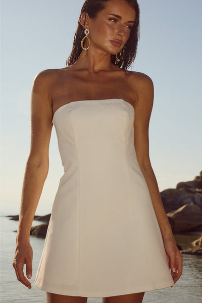 Lola Mini Dress - Ivory - SHOPJAUS - JAUS