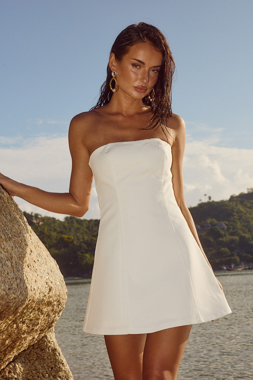 Lola Mini Dress - Ivory - SHOPJAUS - JAUS