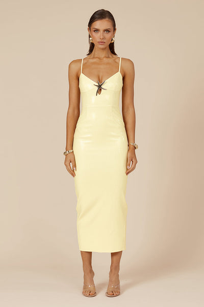Benita Midi Dress - Lemon - SHOPJAUS - JAUS