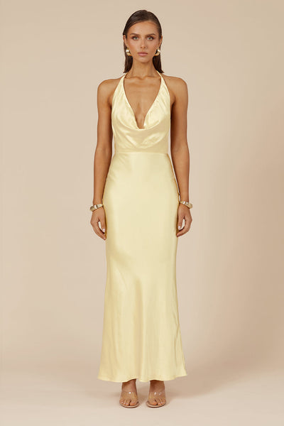Pose Maxi Dress - Lemon - SHOPJAUS - JAUS