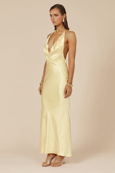 Pose Maxi Dress - Lemon - SHOPJAUS - JAUS