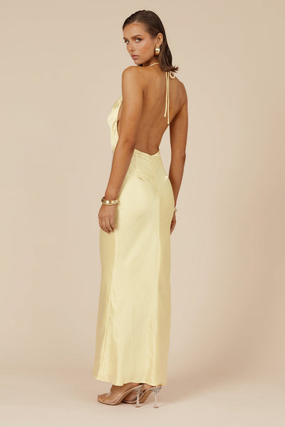 Pose Maxi Dress - Lemon - SHOPJAUS - JAUS