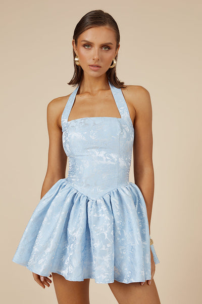 Sabina Mini Dress - Ice Blue - SHOPJAUS - JAUS