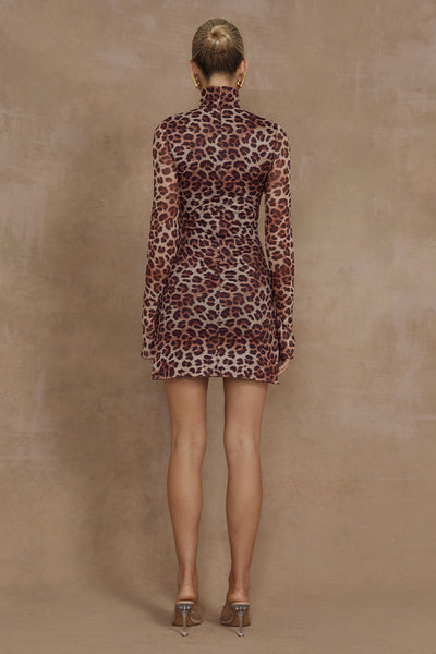 Jordy Mini Dress - Leopard Print - SHOPJAUS - JAUS