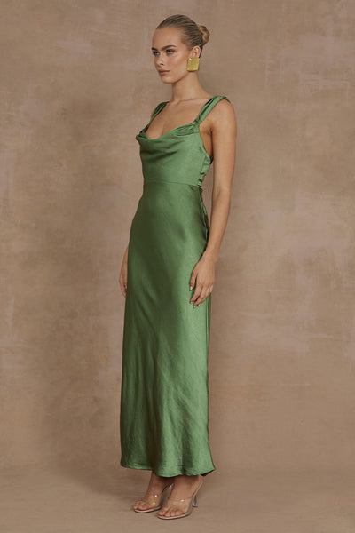 Havana Midi Dress - Olive - SHOPJAUS - JAUS