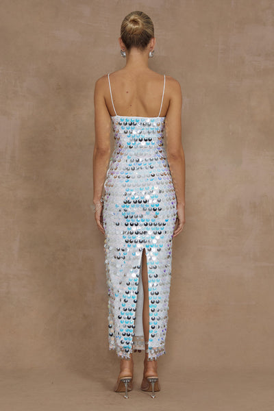 Lanza Midi Dress - White - SHOPJAUS - JAUS