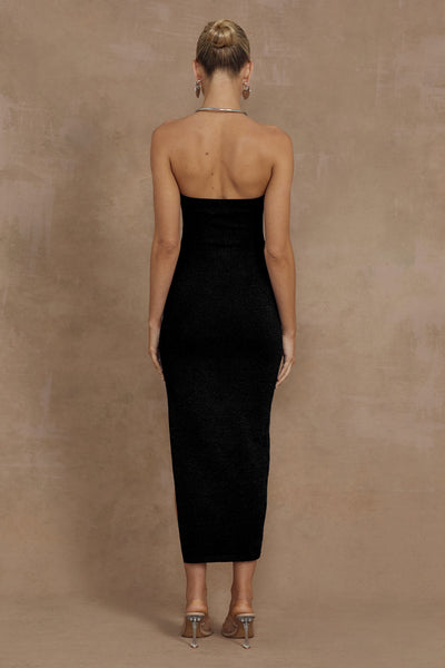 Lua Midi Dress - Black - SHOPJAUS - JAUS