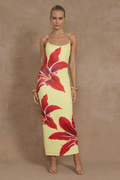Deia Midi Dress - Yellow Lily - SHOPJAUS - JAUS